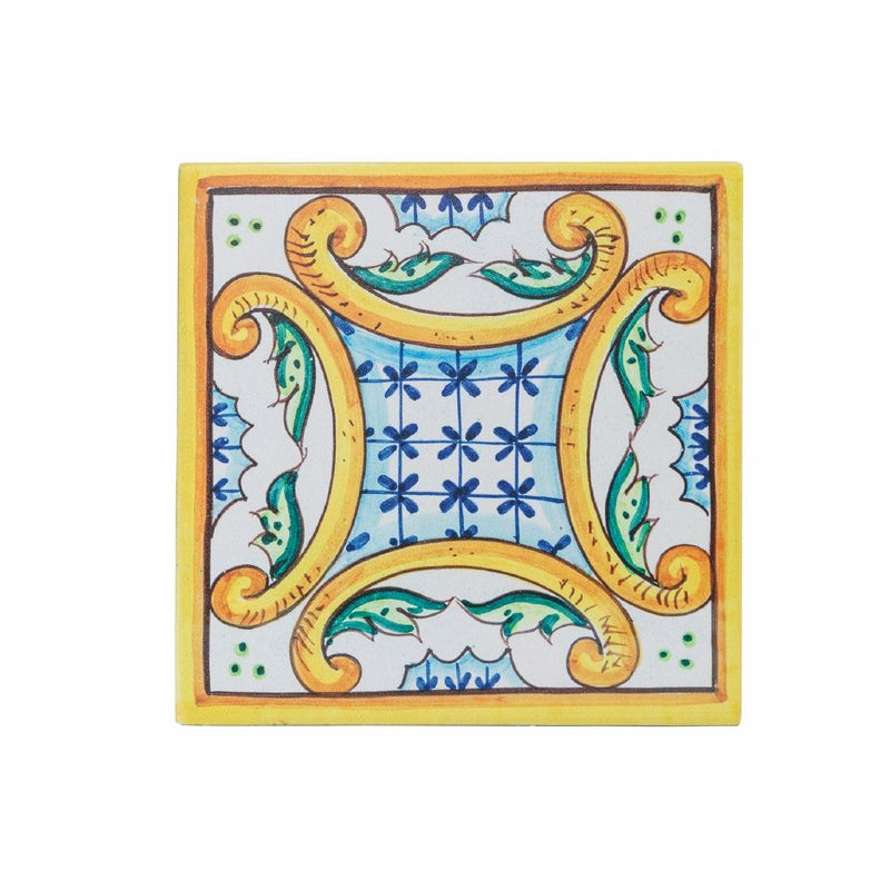 Set 6 Sottobicchieri 10x10x1 cm  in Ceramica VdE Tivoli 1996 Le Riggiole-3