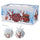 Set mit 14 Weihnachtskugeln Ø7,5 cm aus Polyfoam mit Weihnachtsmann-Box und Geschenktüte