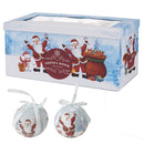 Set 14 Palle di Natale Ø7,5 cm in Polyfoam con Box Babbo Natale con Sacco Regali-1