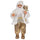 Weihnachtsmann-Marionette H46 cm aus goldfarbenem und weißem Stoff
