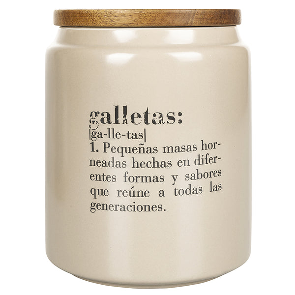 Keksglas mit "Galletas"-Schriftzug 800 ml aus Steingut Villa D'este Home Tivoli Spanisch prezzo