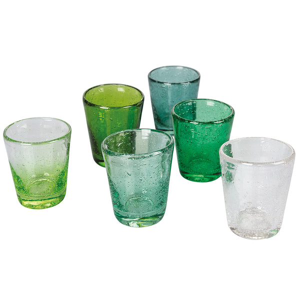 sconto Set mit 6 Cancun Greenery Wassergläsern in Villa d'Este Home Tivoli Green Glass