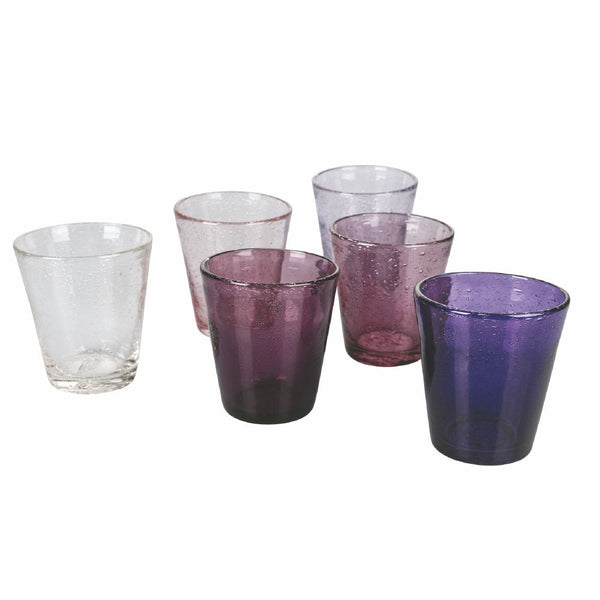 Set mit 6 Cancun Provence Wassergläsern in Villa d'Este Home Tivoli Purple Glass online