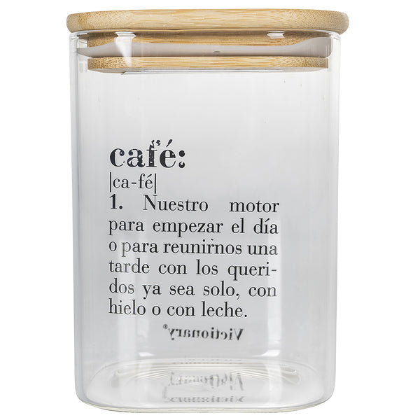 prezzo Kaffeedose mit "Café" Schriftzug 1 Liter in Glas Villa D'este Home Tivoli Spanisch
