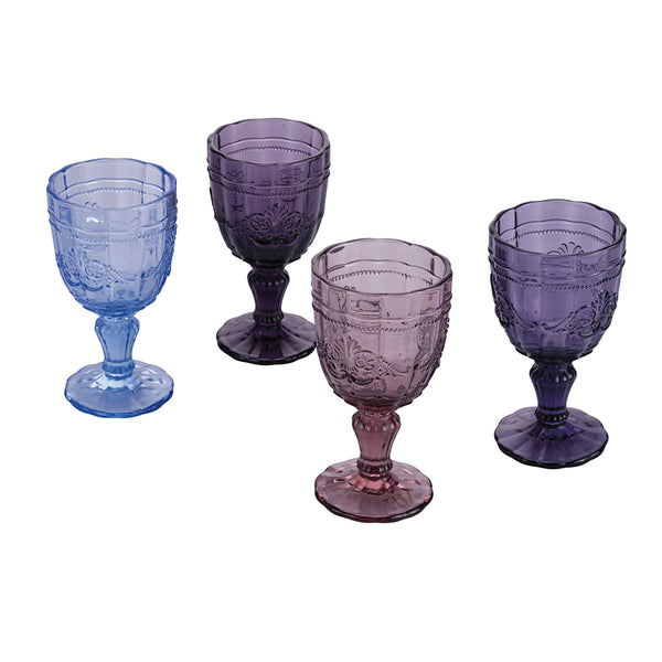 acquista Set mit 4 Gläsern Syrah Provence in Villa d'Este Home Tivoli Purple Glass