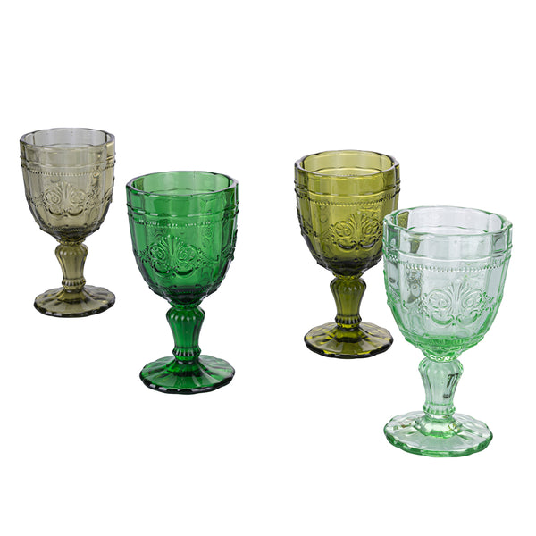 acquista Set mit 4 Syrah Greenery Gläsern in Villa d'Este Home Tivoli Green Glass