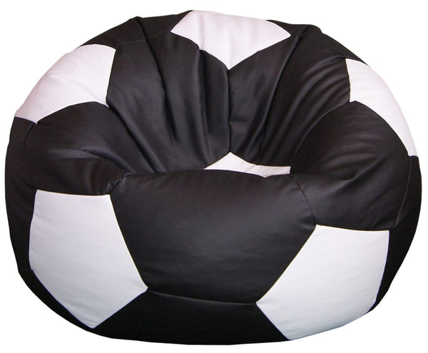 Bean Bag Pouf Ø100 cm in Baselli Black and White Soccer Ball prezzo