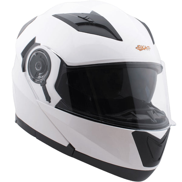 sconto Modularer Helm für Scooter Ska-P 5 XH Road White Metal
