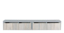 Mensola da Parete con 2 Cassetti 88,2x13,4x20 cm in Fibra di Legno Domino Sasso e Rovere Grigio-5