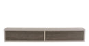 Mensola da Parete con 2 Cassetti 88,2x13,4x20 cm in Fibra di Legno Domino Marrone e Noce-3