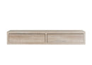 Mensola da Parete con 2 Cassetti 88,2x13,4x23,7 cm in Fibra di Legno Domino Maxi Rovere Sagerau-3