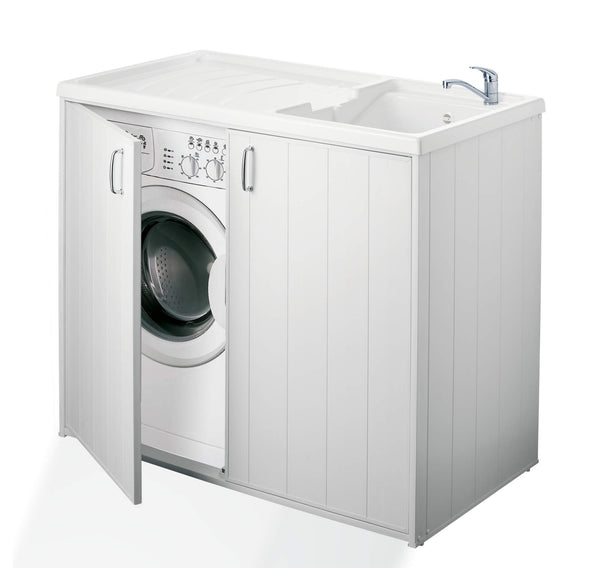 prezzo Waschwannen- und Waschmaschinenabdeckung aus PVC 109 x 60 x 92 cm Forlani SuperWash White