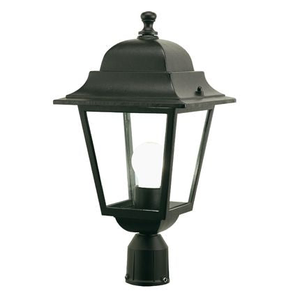 sconto Gartenmast-Stirnlampe E27 60W aus schwarzem Sovil-Aluminium