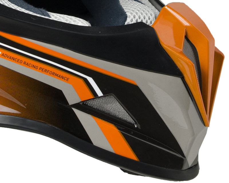 Casco Integrale per Moto Cross con Frontino CGM Track 601G Arancione -2