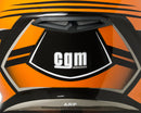 Casco Integrale per Moto Cross con Frontino CGM Track 601G Arancione -3