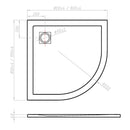 Piatto Doccia Semicircolare in Pietra Fosterberg Silene 4 Bianco Varie Misure-3