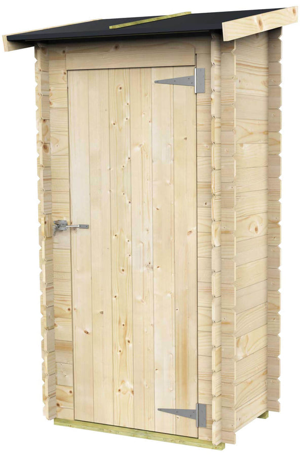 online Gartenbox für Werkzeuge 94 x 64 cm mit einfacher Blindtür aus Naturholz