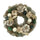 Krone mit Tannenzapfen und weiß-grünen Blüten cm Ø30xh7,5
