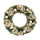 Krone mit Tannenzapfen und weiß-grünen Blüten cm Ø45xh8,5