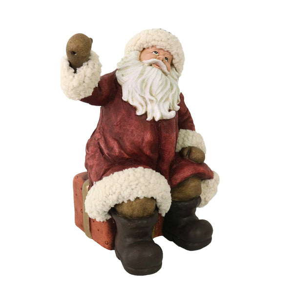 Weihnachtsmannpuppe aus rotem Harz 24,5x20,5xh32,5 cm prezzo