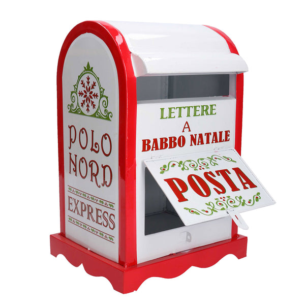 acquista Briefkasten aus rot-weißem Metall cm 20x22,5xh33