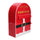 Weihnachtsmann-Briefkasten aus rotem Metall cm 22,5x12xh30