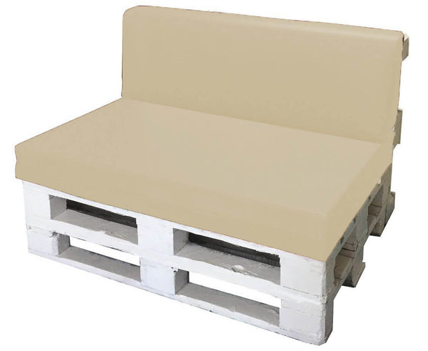 Kissen für Paletten 120 x 80 cm Sitz und Rücken aus beigem Polyester von Avalli acquista