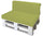 Kissen für Paletten 120x80cm Sitz und Rücken aus grünem Avalli-Polyester