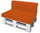Kissen für Paletten 120 x 80 cm Sitz und Rücken aus Avalli Orange Polyester