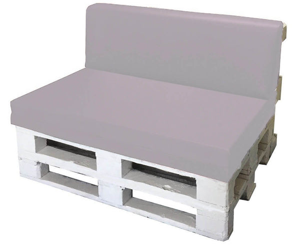 Kissen für Paletten 120 x 80 cm, Sitz und Rückenlehne aus fliederfarbenem Avalli-Polyester sconto