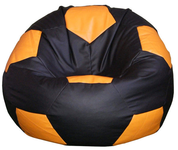 Bean Bag Pouf Ø100 cm in Baselli Black und Orange Soccer Ball online