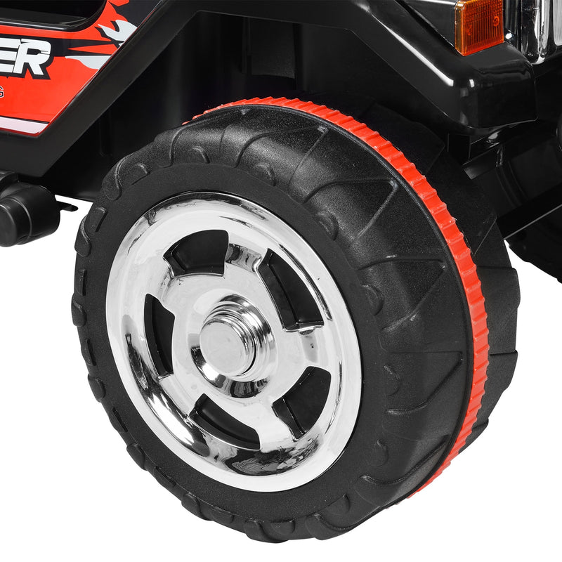 Macchina Elettrica per Bambini 12V 2 Posti Happy Kids Fuoristrada Nera-8