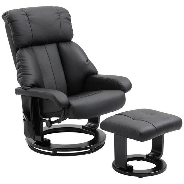 prezzo Manueller Relax-Sessel mit Liegemassage, mit Pouf-Fußstütze und schwarzer Fernbedienung