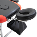 Lettino da Massaggio Fisioterapia 2 Snodi 215x60x84 cm in Alluminio Nero e Rosso-10