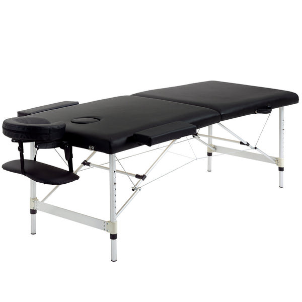 online 1 gemeinsame Physiotherapie-Massageliege 185 x 70,1 x 80 cm in schwarzem Holz
