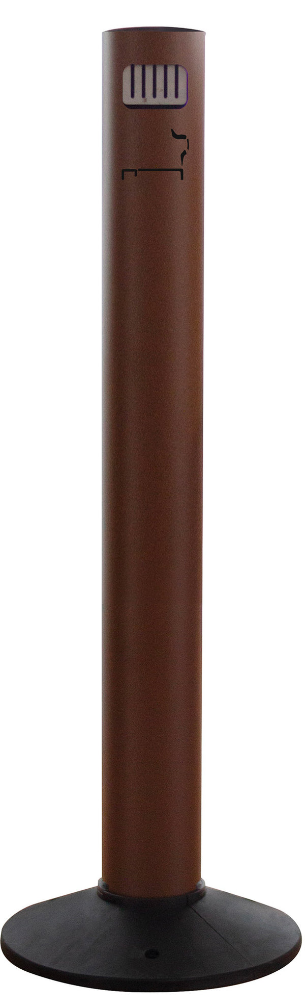 online Posacenere a Colonna Ø11,7xh105 cm in Alluminio Verniciato con Contenitore Interno Marrone