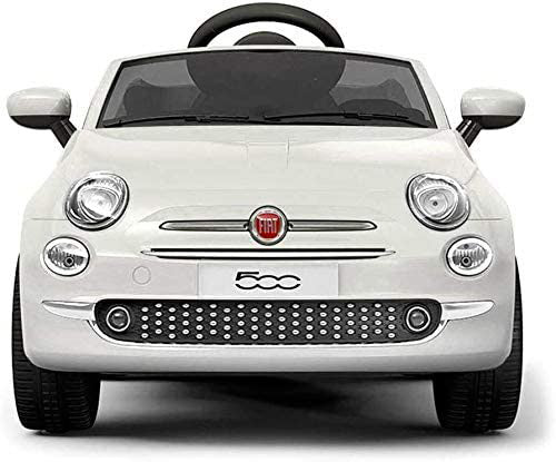 Macchina Elettrica per Bambini 12V Fiat 500 Bianca-2