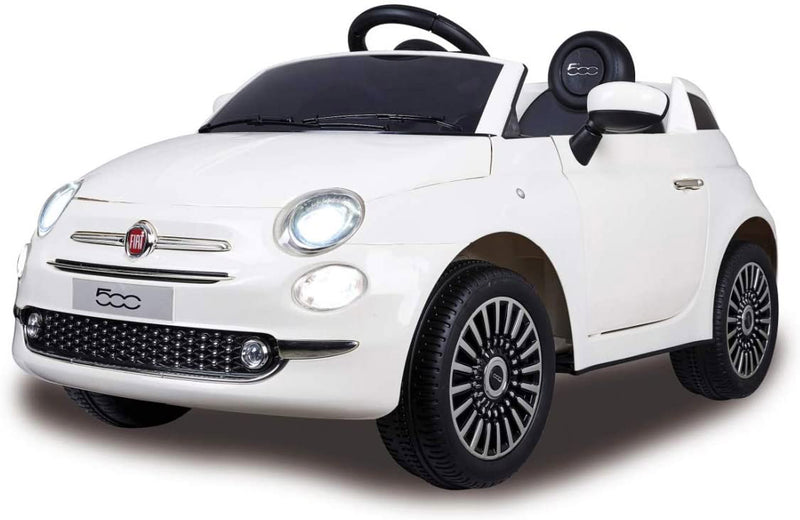 Macchina Elettrica per Bambini 12V Fiat 500 Bianca-4