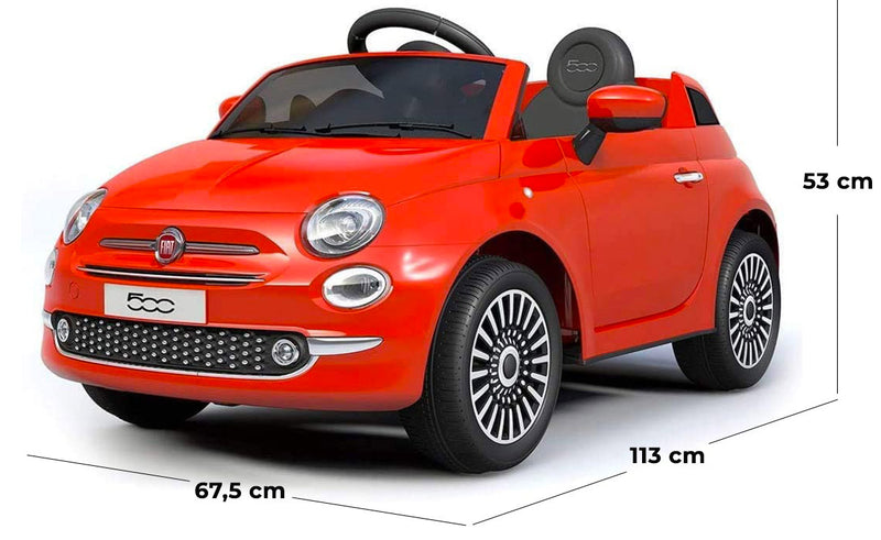 Macchina Elettrica per Bambini 12V Fiat 500 Rossa-4