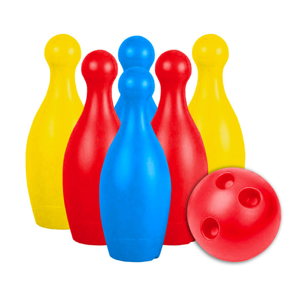 online Gioco Bowling per Bambini con Birilli H19 cm 1 Boccia Ø10 cm in Plastica Multicolore
