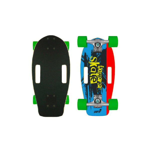 Skateboard Compatto con Tavola 48 cm in Legno Multicolore sconto