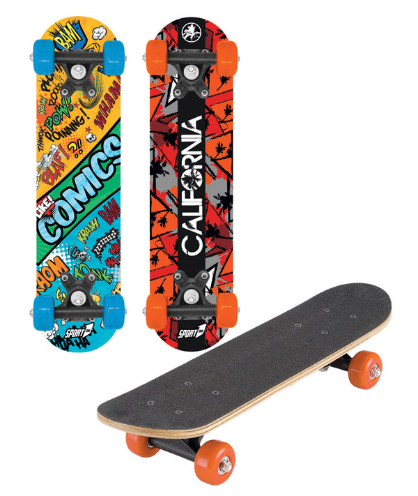 Skateboard con Tavola 60 cm in Legno Concava Cool Multicolore sconto