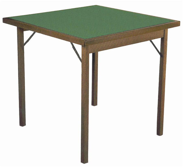 Klappbarer quadratischer Spieltisch 80x80 cm aus Holz mit grünem Stoff von Blacksmith Classic sconto
