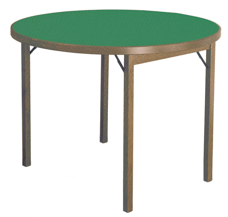 Tavolo da Gioco Rotondo Pieghevole Ø100 cm in Legno Panno Verde Del Fabbro Moon-1