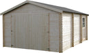 Box Auto Garage da Esterno 4,03x5,22m Senza Pavimento in Legno Abete 34mm Garodeal-1