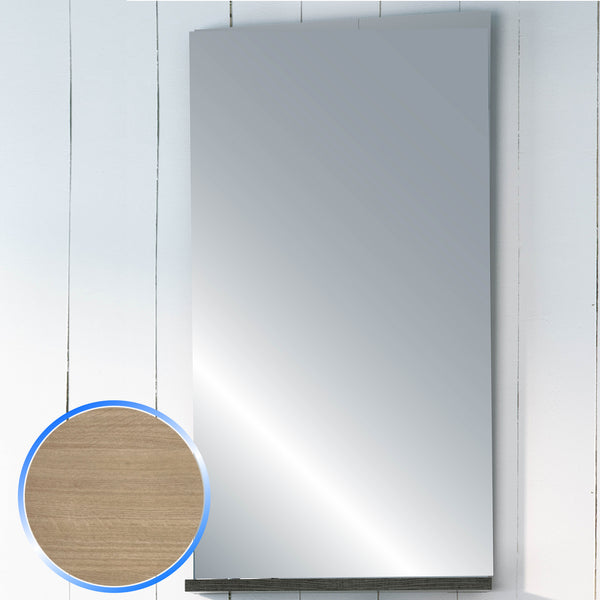 Badezimmerspiegel aus hellem Eichenholz 45 x 90 cm Fosterberg Roma 1 online