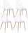 Set mit 4 Stühlen 53 x 46 x 82 cm aus transparentem Polycarbonat