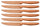 Set mit 6 Jacob Kupfer-Edelstahl-Tafelmessern mit glatter Klinge