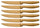 Set mit 6 Jacob Gold Tafelmessern aus Edelstahl mit glatter Klinge