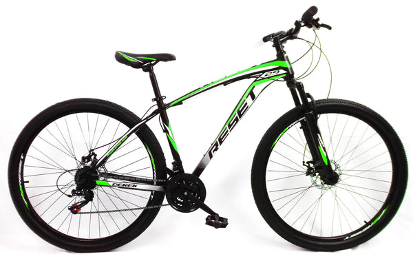 sconto Mountainbike MTB Boy 29" 21F in Schwarz und Fluo Green Steel